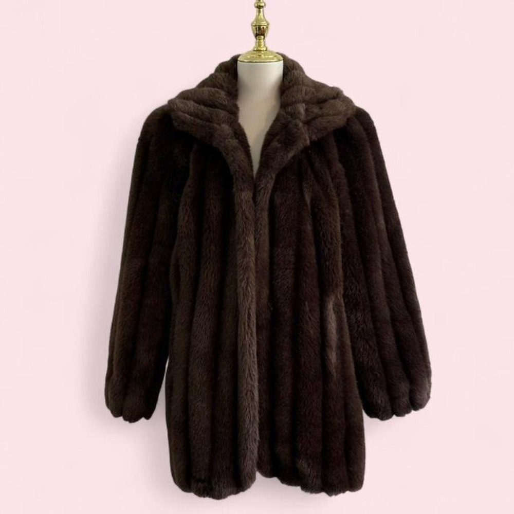 Vintage Jordache Faux Fur‎ Coat Size 12